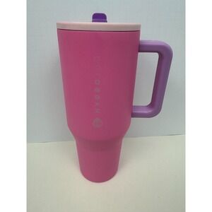 HydroJug Traveler 40oz Insulated Tumbler Pink Sugar Purple Handle BPA-Free